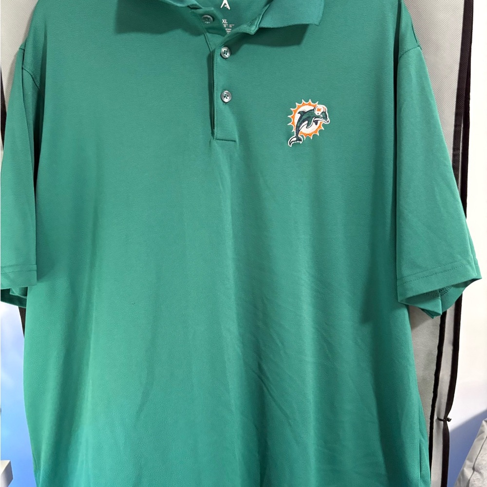Antigua Green Polo Shirt Miami Dolphins!